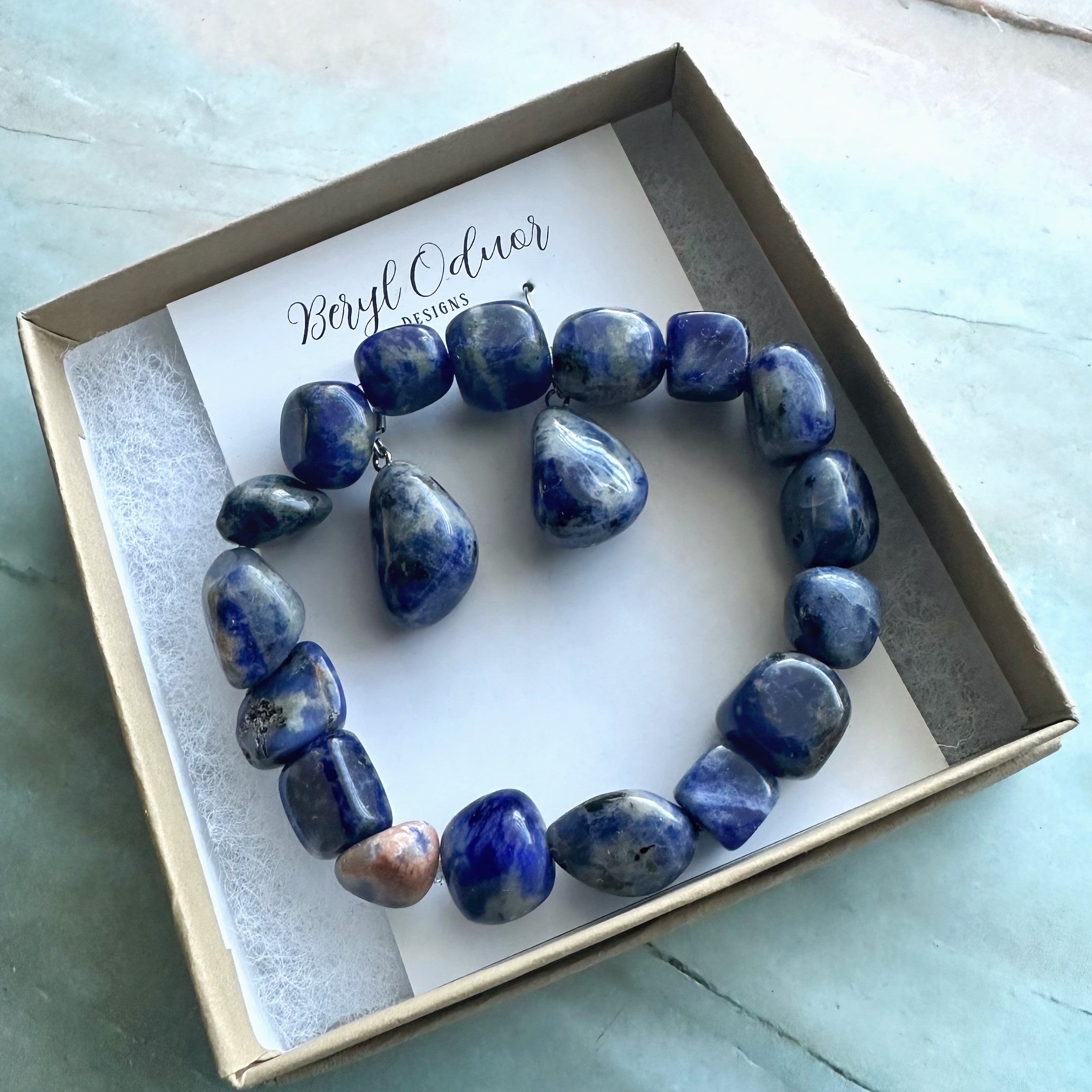 Tumbled Sodalite Set